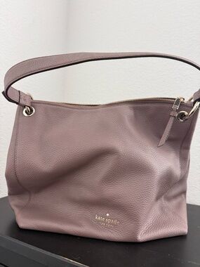 kate spade Pebbled Leather Shoulder Bag in Mauve